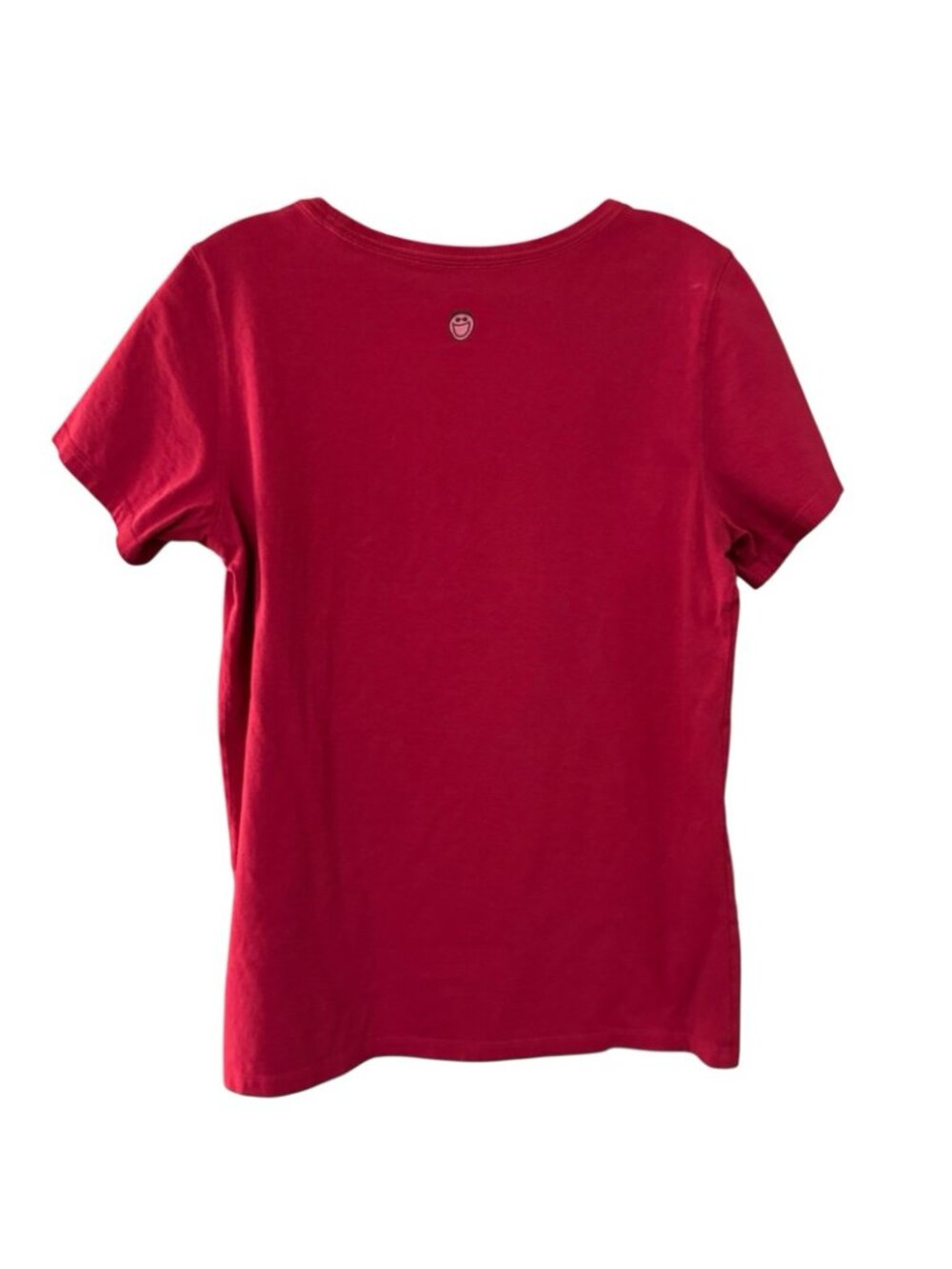 Life Is Good Women’s T-Shirt Medium Short Sleeve Wine Glass Half Full Fuchsia - Picture 2 of 7